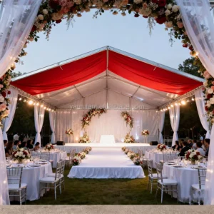 Portable White Wedding Event Tent, 10 x 15 m, 15 x 30 m, 20 x 40 m, for 150-600 People