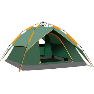 Practical One-Bedroom Family Tent Waterproof PVC Oxford Fabric for Summer Outdoor Camping Hiking with Fiberglass Pole Design