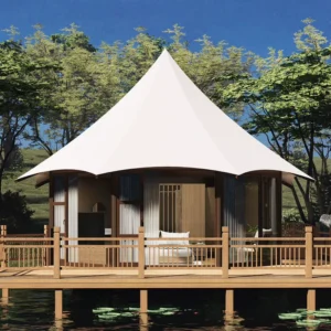 Prefab House Modular Steel Glamping Luxury Tent with Bathroom Hotel Tent Eco Waterproof 4season Family Resort Camp