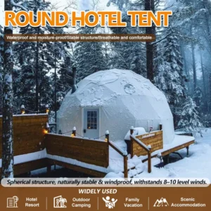 Prefab Transparent Geodesic Winter Round Dome Tent House Snow Protection Glamping Hotel