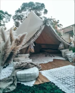 Prefabricated Clamping Canvas Tent With Wood Stove Dome Yurt Bell Shape
