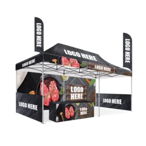 Premium 13x20ft Stable Logo Custom Canopy Tent Portable Tool Free Waterproof Lightweight Heavy Duty Gazebo Tent for Trade Fair