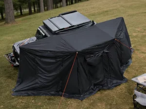Premium 180 Degree Car Side Awning Tent with Enclosed Annex Waterproof UV Resistant Shelter for SUV Truck Van Camping Adventure