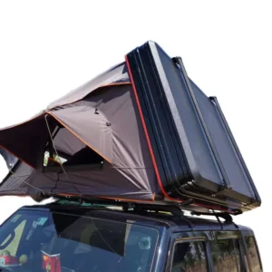 Lightweight Aluminum Car Rooftop Tent with Outer-Shell Luggage Rack for Camping