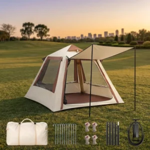Premium 4sq.m 210D Oxford Inflatable Tent Extra Tall Wide Door Spacious Interior All Season Waterproof UV Resist