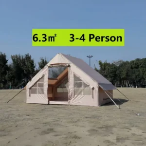 Premium 6.4sqm Air Supported Family Shelter Quick Inflation Waterproof Oxford Fabric UV Resistant Backyard Camping Glamping Tent