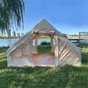 Premium 6.4sqm Inflatable Air Tent Instant Setup Air Beam Structure Waterproof Oxford Fabric UV Resistant Family Camping