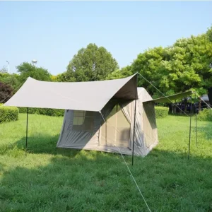 Premium 6.5sqm Double Layer Inflatable Tent Titanium Black Oxford Waterproof Portable Flat Ridge All Season Outdoor