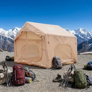 Premium 7.5㎡ Lightweight Air Tent Oxford PVC Anti Tear Window Vent Outdoor Travel Inflatable Camping Tent