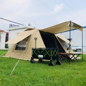 Premium Automatic Waterproof Oxford Tents for 4 6 Campers Two Hall One Room Design for Thrilling Outdoor Events & Trips