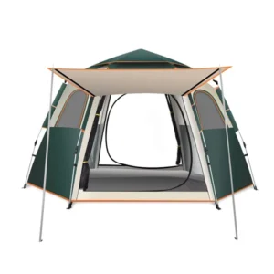 Premium Hexagonal Single Layer Tent Factory Cost Secure Stable 4 Season Portable Professional Camping Tent
