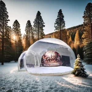 Premium Large 8m Inflatable Bubble Tent Snowball with Tunnel and Banner for Events