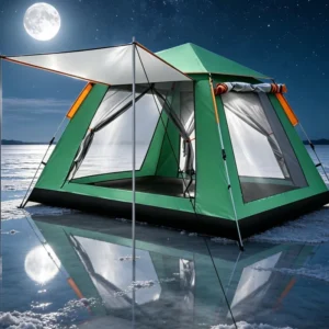 Premium Luxury Camping Tent with Straight Bracing Type and One Bedroom for Glamping Resort Operation
