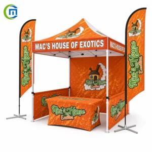 Premium OEM Customizable Size Outdoor Exhibition Tent Booth Kit with Counter Flags Trade Show Tent for Sports & Expo Display