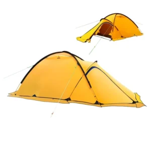 Premium Outdoor 2 Person Lightweight Dome Mountain Hiking Tent 4 Season Windproof and Rainproof Adventure Tents for Camping