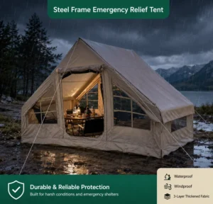 Premium Oxford Fabric Wear Resistant Camping Equipment Inflatable Shelter Tent for Family Gathering