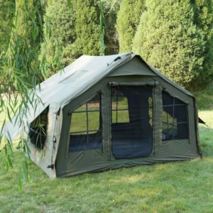 Premium Oxford Inflatable Camping Bell Tent Four Season All Weather Glamping Tent Quick Automatic Opening Portable Pump Carry
