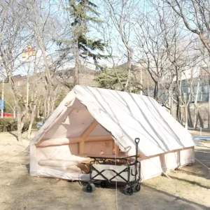 Premium Quality 12 Lightweight Double Doors Double Rooms Double Skylight Khaki Camping Tent with 300D Oxford Fabric Waterproof