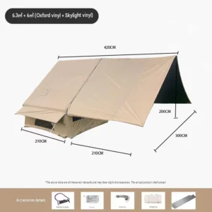 Premium Quality Portable Outdoor Inflatable Camping Tent with Stable Air Column Structure for Family Camping Trips