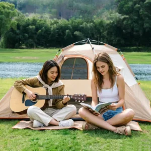 Premium Quick Setup Camping Tent Waterproof Oxford Fabric Windproof Mosquito Resistant Beach Picnic Adventure Shelter