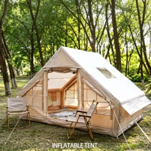 Premium Single Double Door Options TPU Air Column Oxford Cloth 3000mm Waterproof Inflatable Four Season Portable Ridge Tent