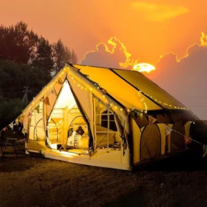 Premium Spacious Inflatable Camping Tent Waterproof Breathable with Skylight for Family Glamping Beach Picnic Backyard