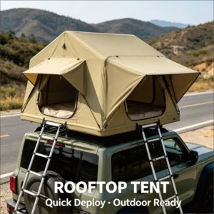 Premium Waterproof Polyester Fabric Aluminum Frame Wind Resistant Structure Lightweight Folding Design Rooftop Tent