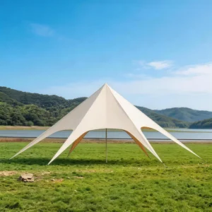 Premium White Outdoor Canopy Bulk Price 6x6m Secure Windproof UV Protection Large Scale Starry Camping Tent