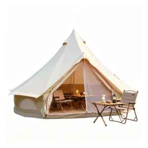 Premium Windproof Tents Camping Outdoor Tent Camping with Thickened Canvas Beside Outdoor Glamping Grounds