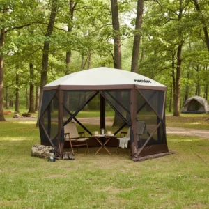 Premium Windproof Waterproof Four Season One Bedroom Hexagonal Beach Camping Tent Automatic Pop Canopy 210D Oxford
