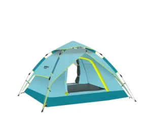 Primitive Double Layer Fiberglass Pole 210D Oxford Cloth Camping Tent 2-4 Persons One Bedroom Outdoor Portable Folding