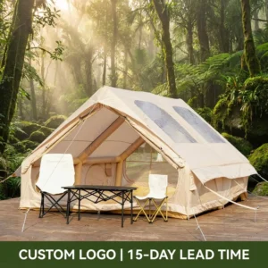 Professional 12sqm Spacious Inflatable Camping Tent All Weather Waterproof 420D Material Setup Pro Resort Gear Supply