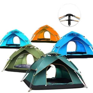 Professional 210D Oxford Waterproof Pop up Tent Large 3 Season Fiberglass Frame Automatic Instant Tent for Outdoor Camping