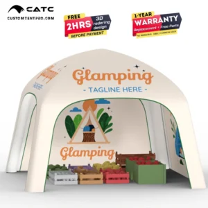 Professional Airtight Waterproof Inflatable Glamping Tent Custom Branded Event Marquee Electric Pump Free 2H 3D