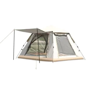 Professional Automatic Camping Tent Pop up Waterproof Large Space Family Outdoor Glamping Tent with Extension Front Awning