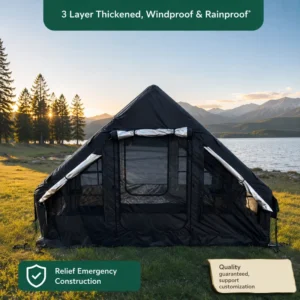 Professional Camping Equipment Waterproof Mesh Ventilation Shelter with Large Space for Hiking Inflatable Tent