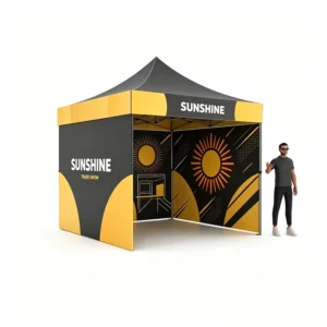Professional Exhibition Tent 10×10 10×20 FT Pop-Up Trade Show Canopy Sidewall Custom Logo Heavy Duty Aluminum Frame Outdoor