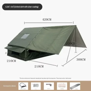 Professional Four Season Portable Camping Shelter with Waterproof Coating and Stable Structure for Outdoor Inflatable Tent