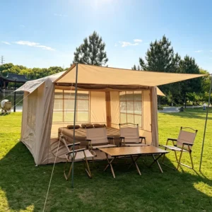 Professional Four-Season Quick Setup Inflatable Air Tent Oxford Canvas Waterproof Integrated Air Column One Bedroom
