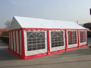 Professional Heavy Duty PVC Orange and White Striped Party Tent Large Marquee Event Tent for Catering and Promotional Party