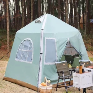 Professional Manufacture Dome Inflatable Glamping Tent 3 4 Persons Easy Set Waterproof Oxford Portable Four Seasons Camping
