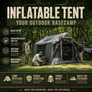 Professional Outdoor Air Tent Heavy Duty Oxford Fabric 6-8 Persons Inflatable Tent Roof Tent Camping