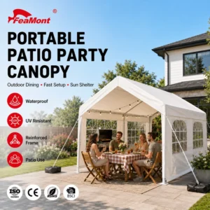 Professional Party Tent 10x20ft Outdoor Event Canopy Waterproof BBQ Tent Marquee for Outdoor Dinner and Party