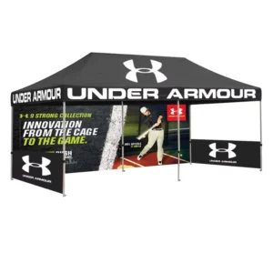 Promotional Portable 10x20FT Double Roof Windproof Canopy Tent with Custom Graphics for Wedding Parties Trade Show