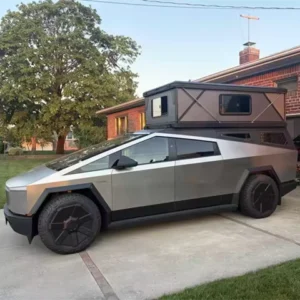 Qian Camper TP07B Cybertruck Hard Shell Rooftop Pick up Truck Camper Shell Exploration Pick up Bed Camper for Travel