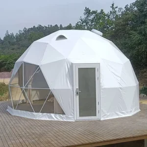 Quality Modern Unique Translucent Four season Geodesic Outdoor Camping Tent with Bathroom Durable Oxford Cloth