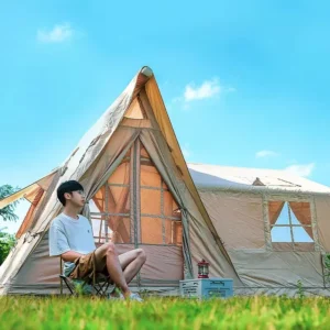 Quick Automatic Opening Inflatable Adventure Glamping Tent Oxford Four season One Bedroom Portable Waterproof UV Resistant