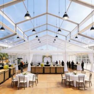 Quick Build Modular Glasshouse Tent All Weather Orangery Atrium Outdoor Wedding Gala Banquet Tent