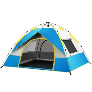 Quick-Opening Double-Layer Beach Tent for 2 Persons Waterproof Automatic Structure for Family Outdoor Camping