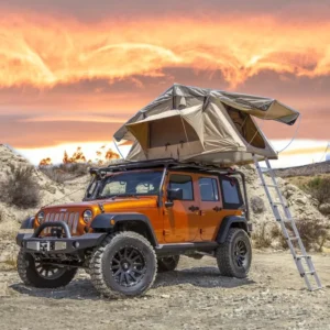 Quick-Opening Double-Layer Rooftop Tent, 3-4 Person, 4-Season, 280g Canvas, Waterproof, Foldable